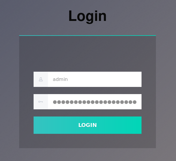 Login: admin, password: \*\*\*\*